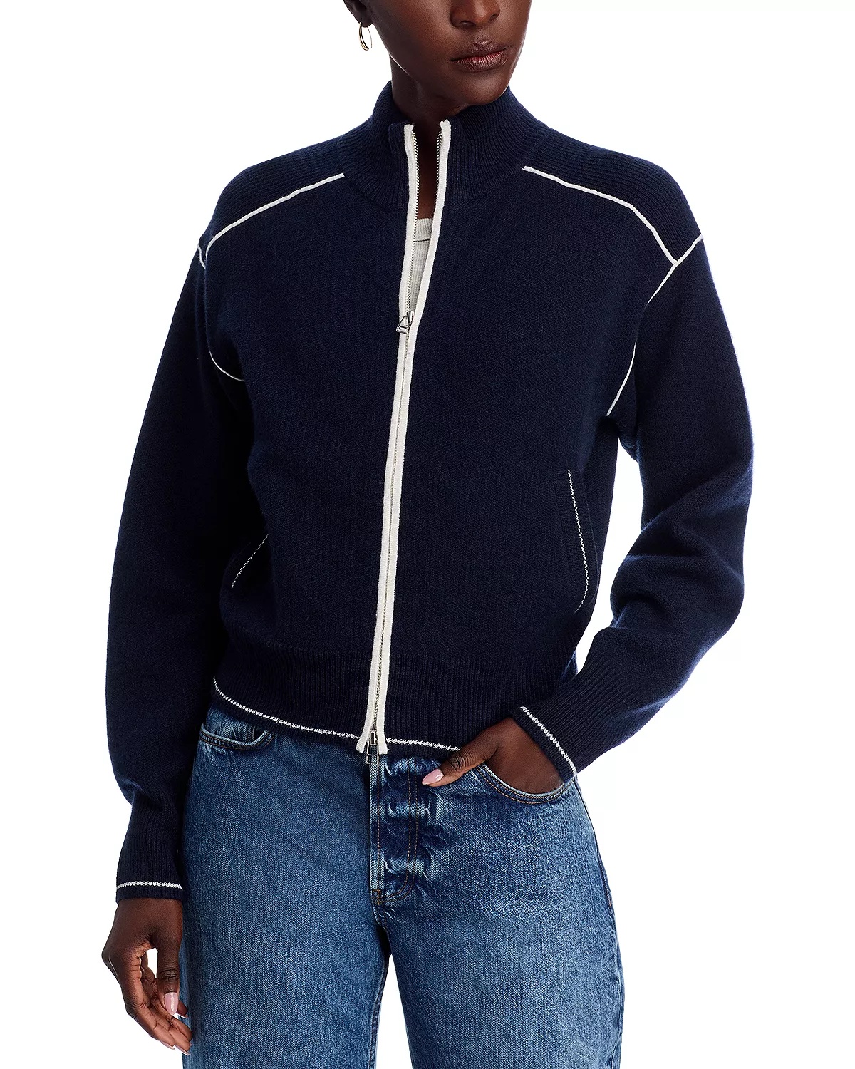 Cashmere Zippered Sweater - 1