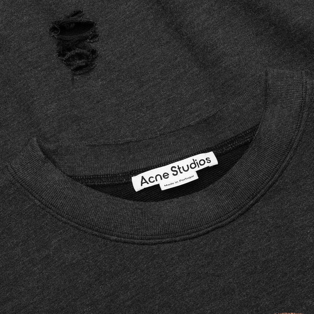 SWEATER PRINTED LOGO - BLACK MELANGE - 3