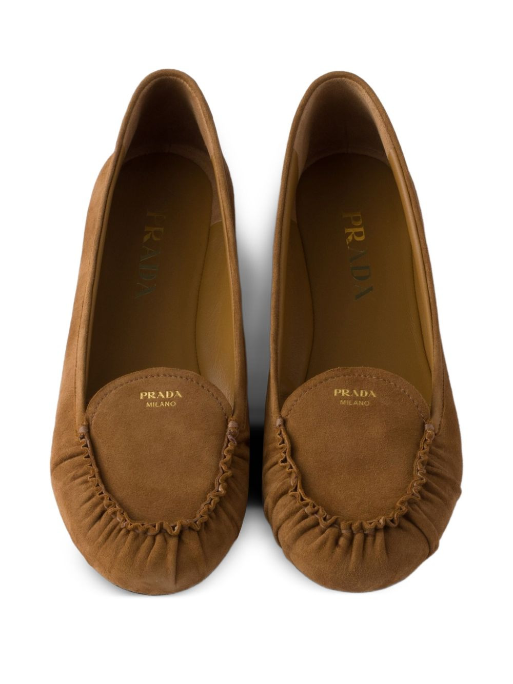 ruffled suede loafers - 4
