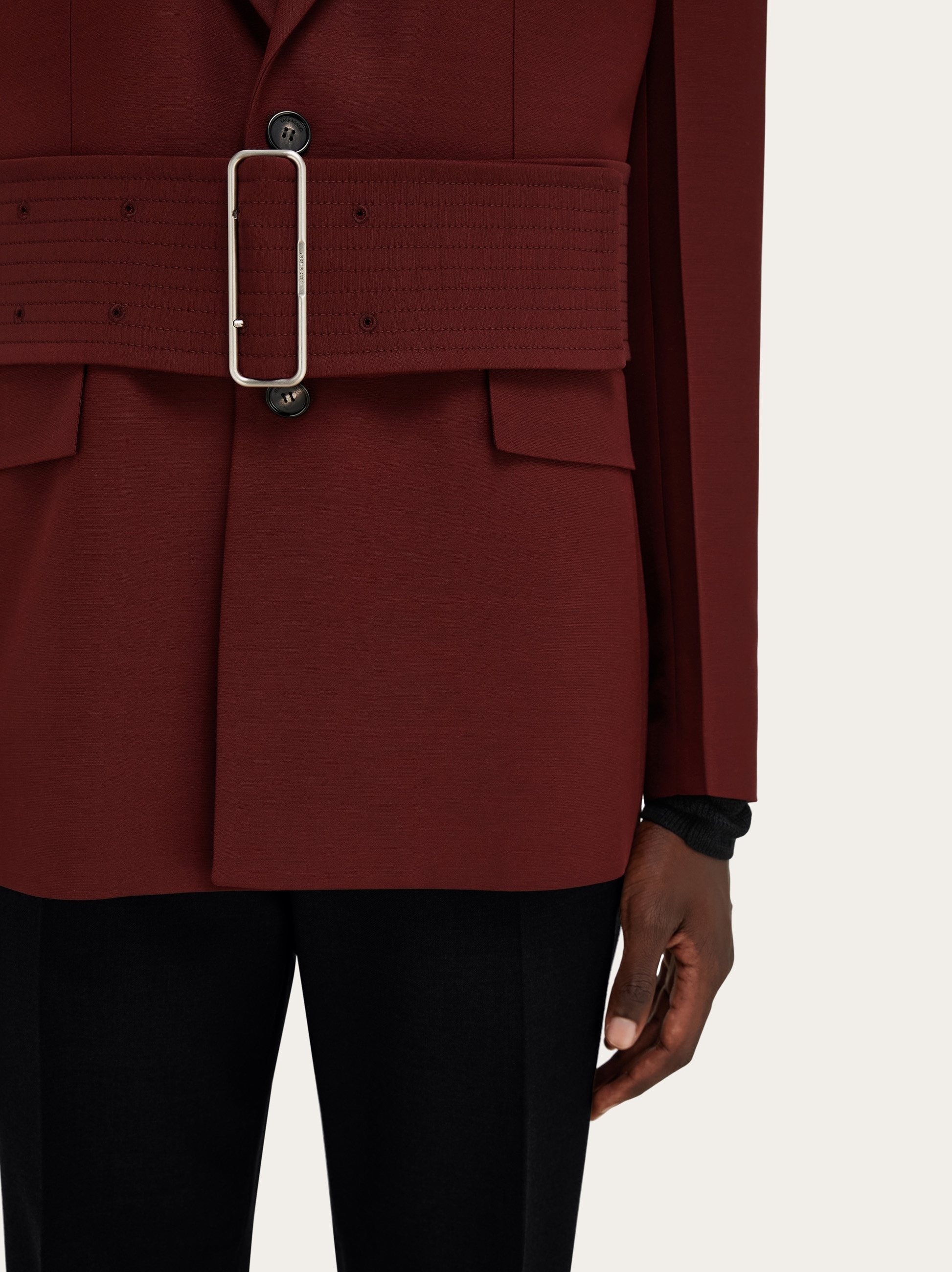 Single breasted belted jacket - 4