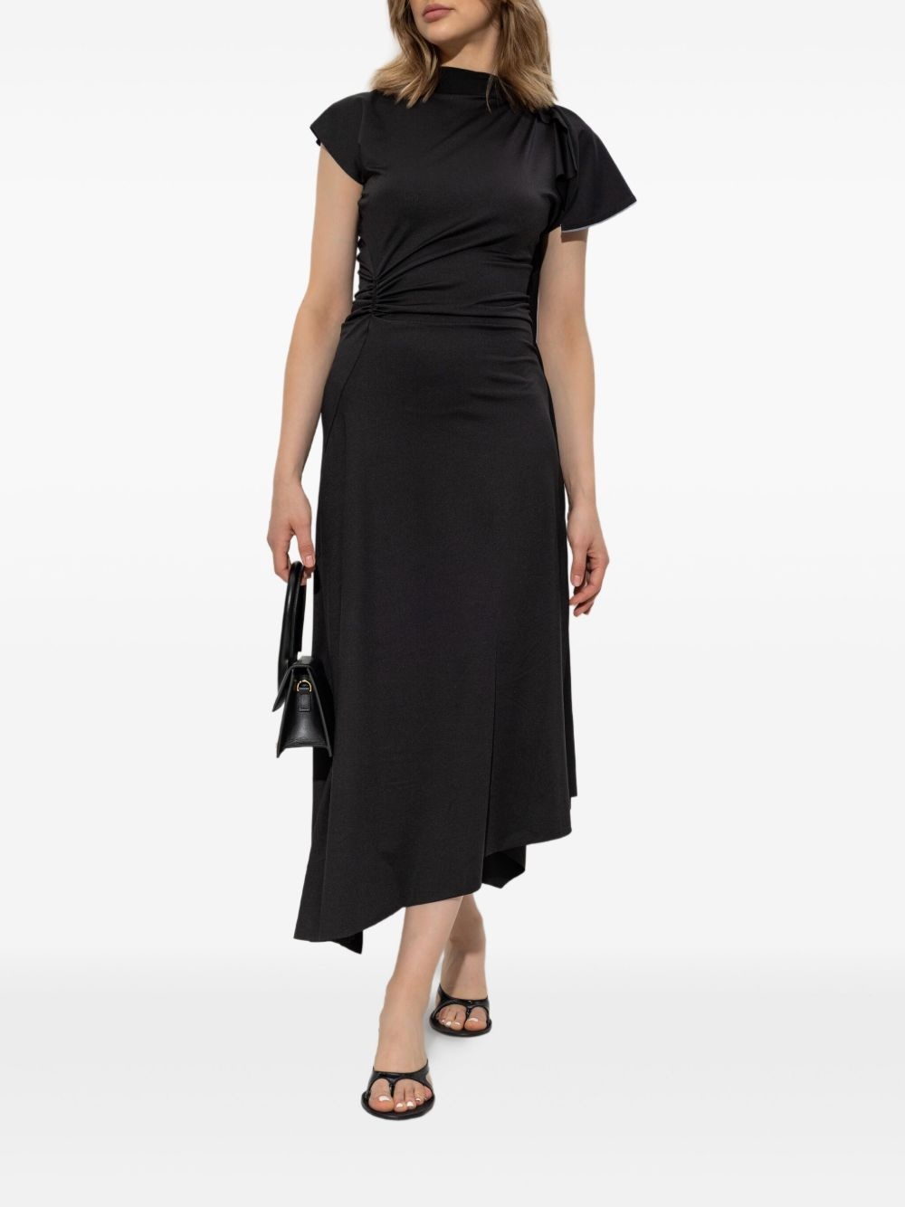 asymmetrical draped dress - 2