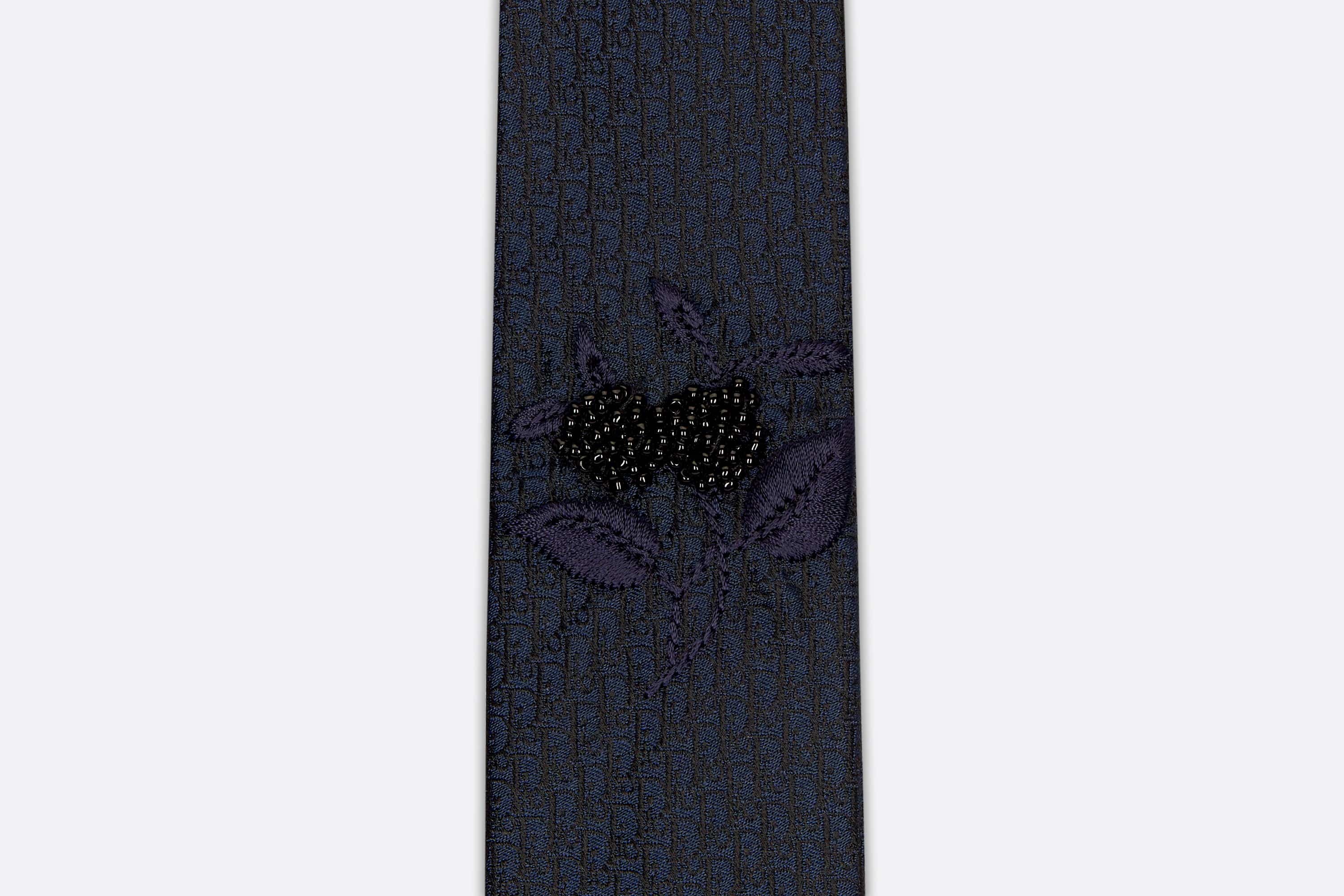 Dior Oblique Embroidered Tie - 4
