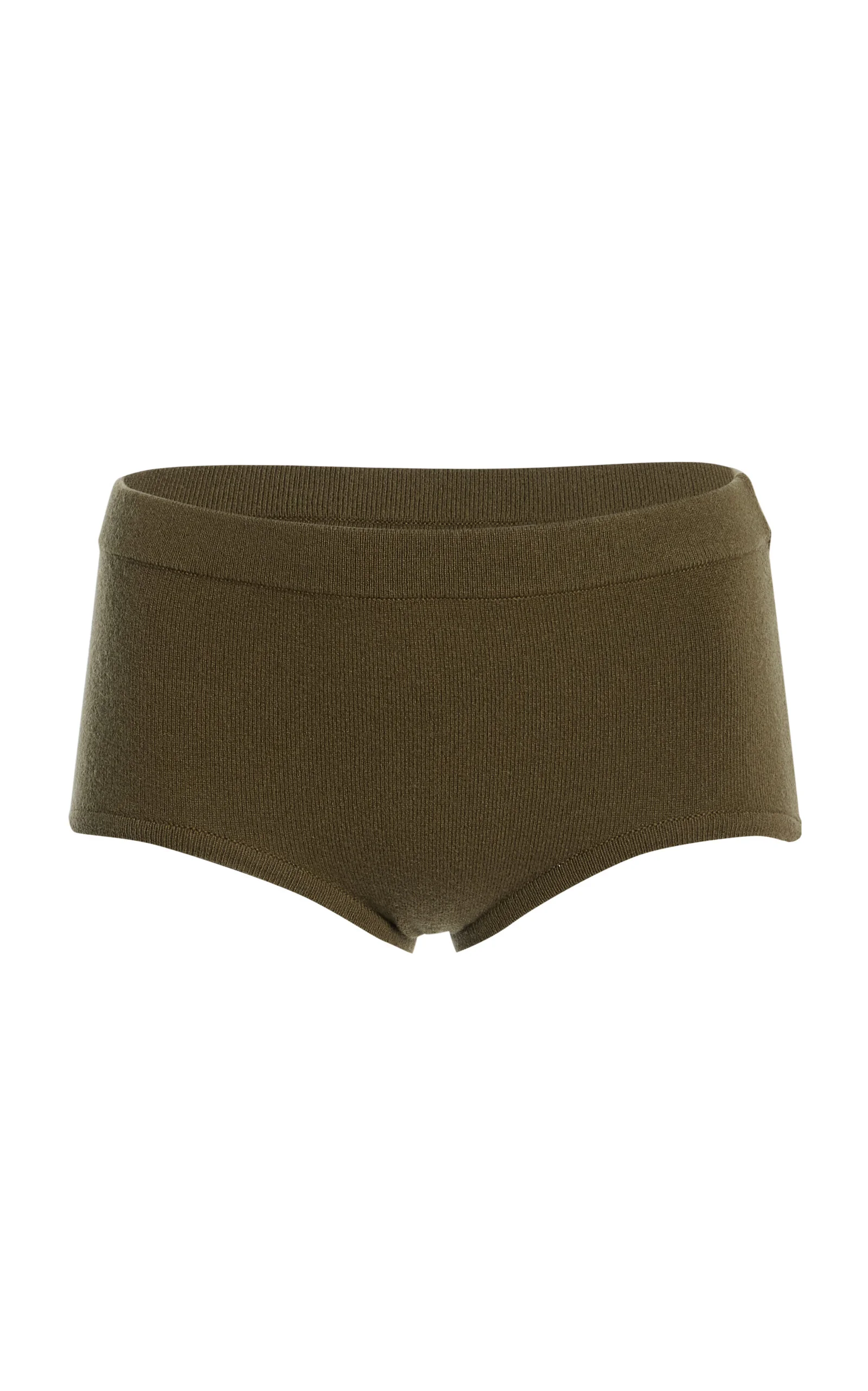 Knit Cashmere-Blend Brief Shorts - 1