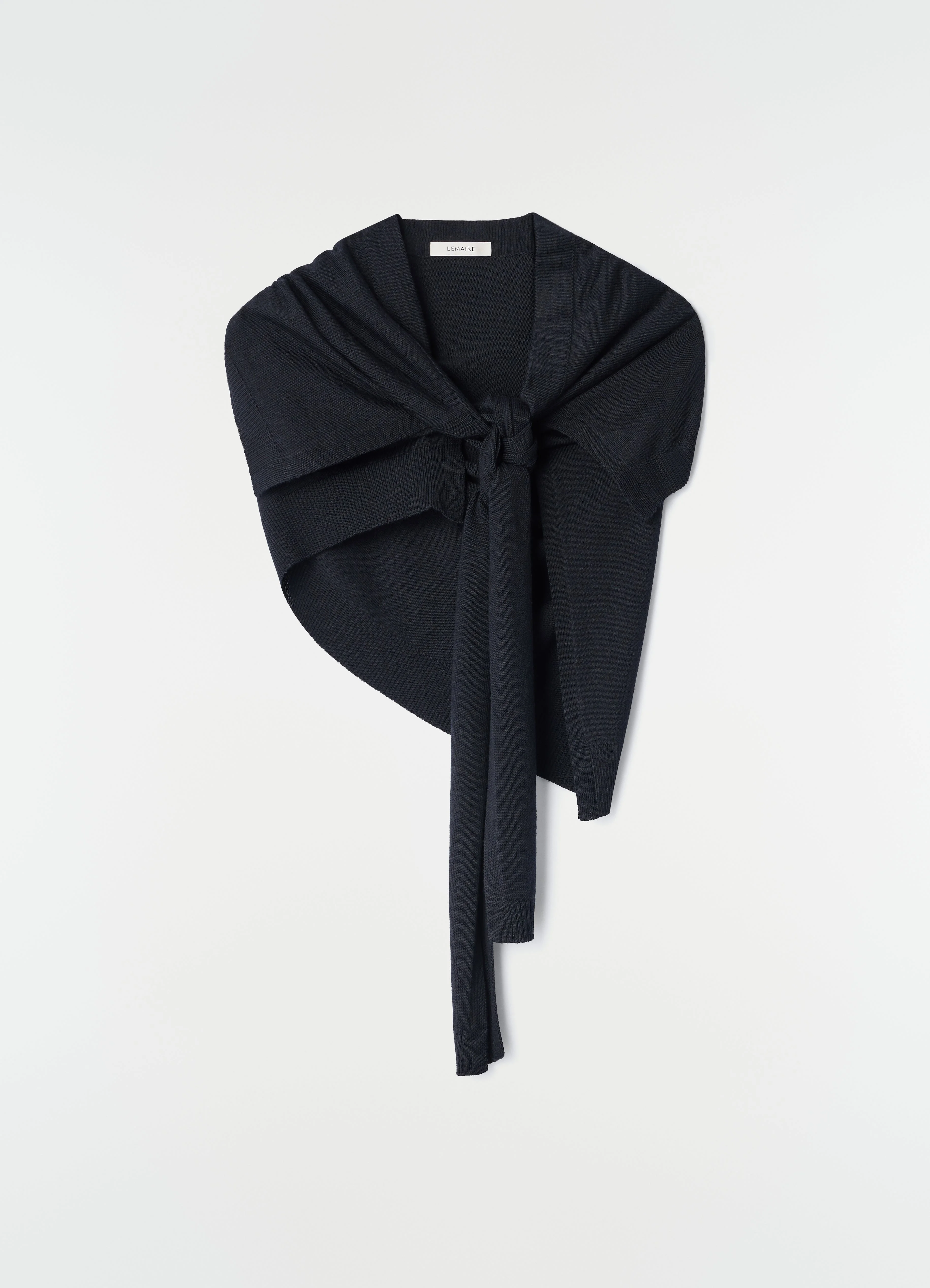 TROMPE L'OEIL SCARF IN MERINO BLEND - 1