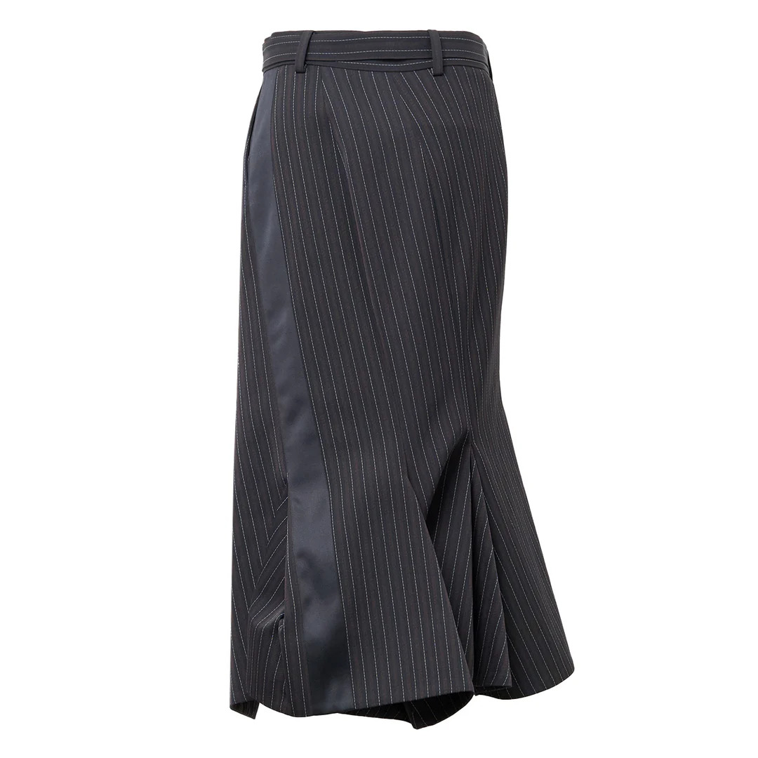 Stripe Doeskin Skirt - 2