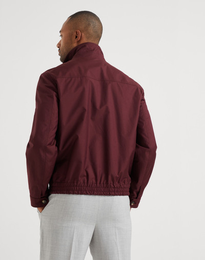 Brunello Cucinelli Lightweight water-resistant techno cotton gabardine outerwear jacket outlook