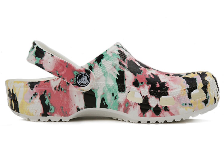Crocs Classic Pattern Shoe Multi-Color Splicing Unisex 'Black Pink Green' 206479-928 - 2