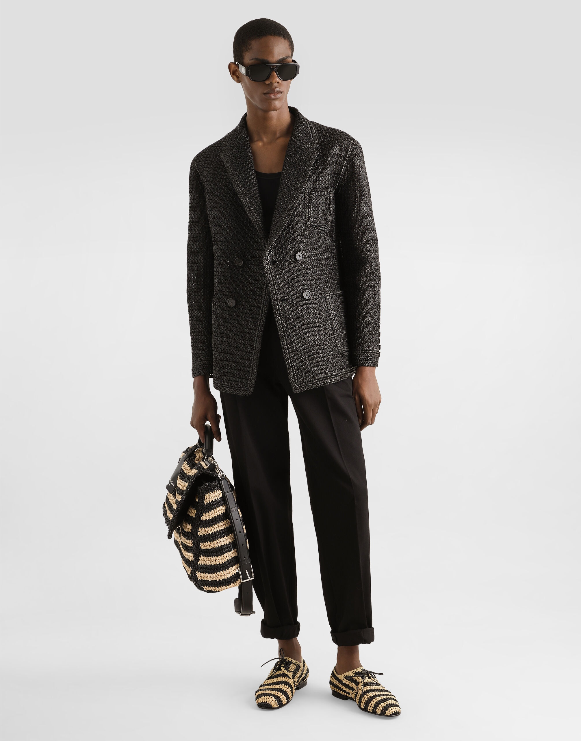 Cotton gabardine pants with double darts - 2