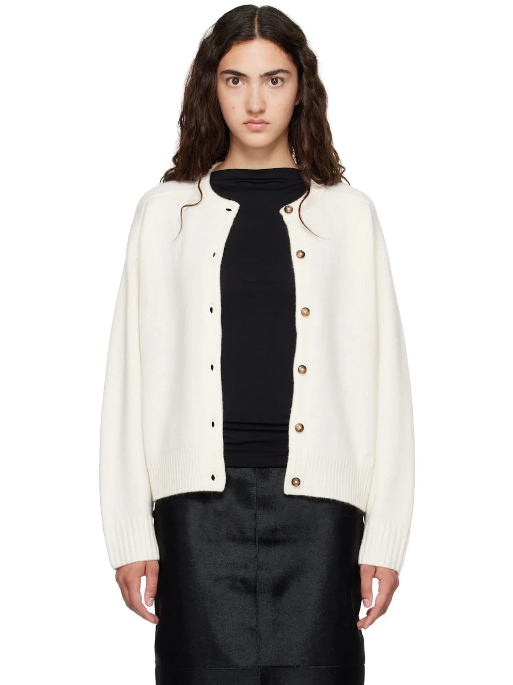Off-White AIDAR LDS Wool Cashmere Cardigan - 1