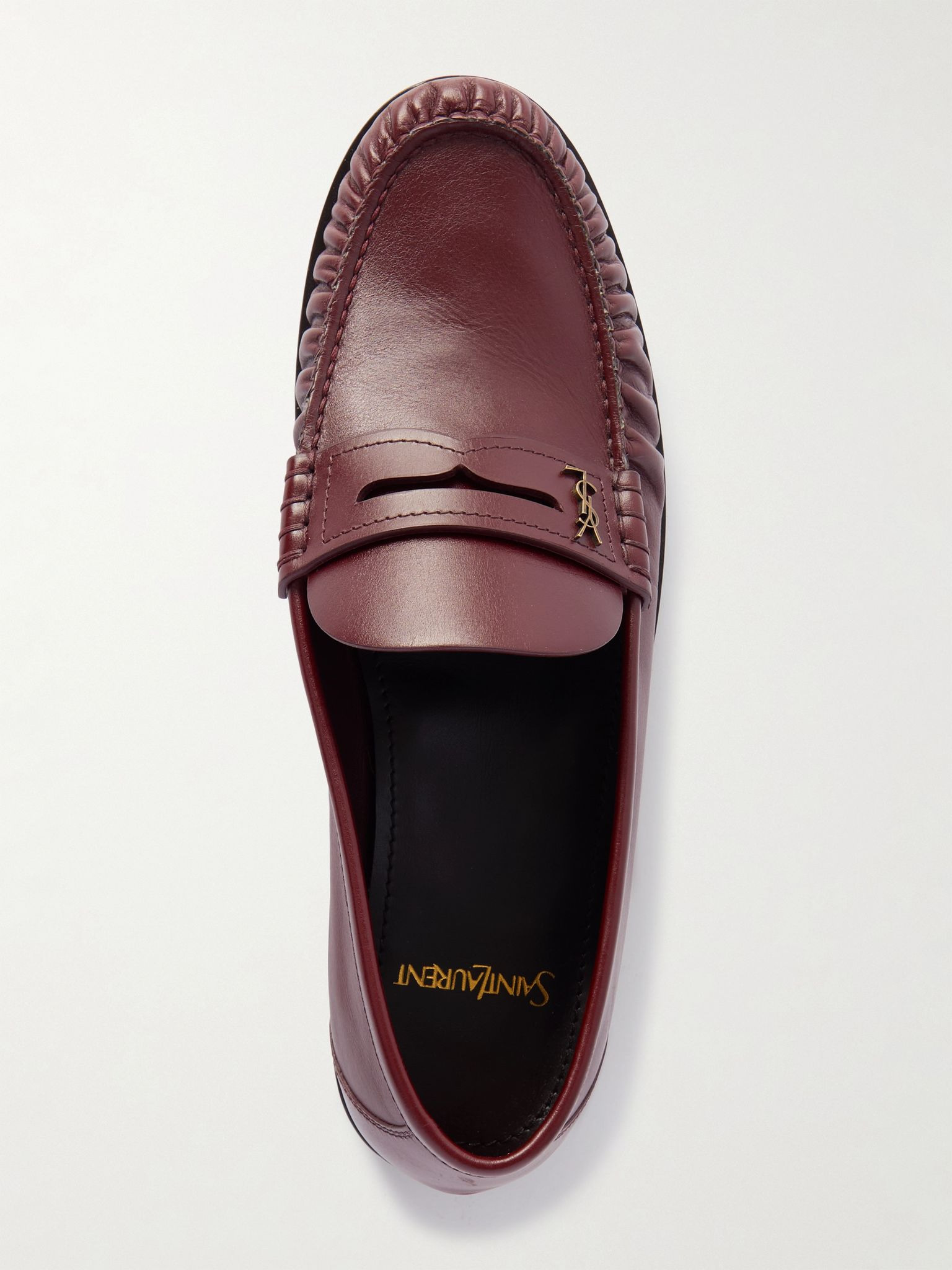 Laurent leather loafers Burgundy - 5