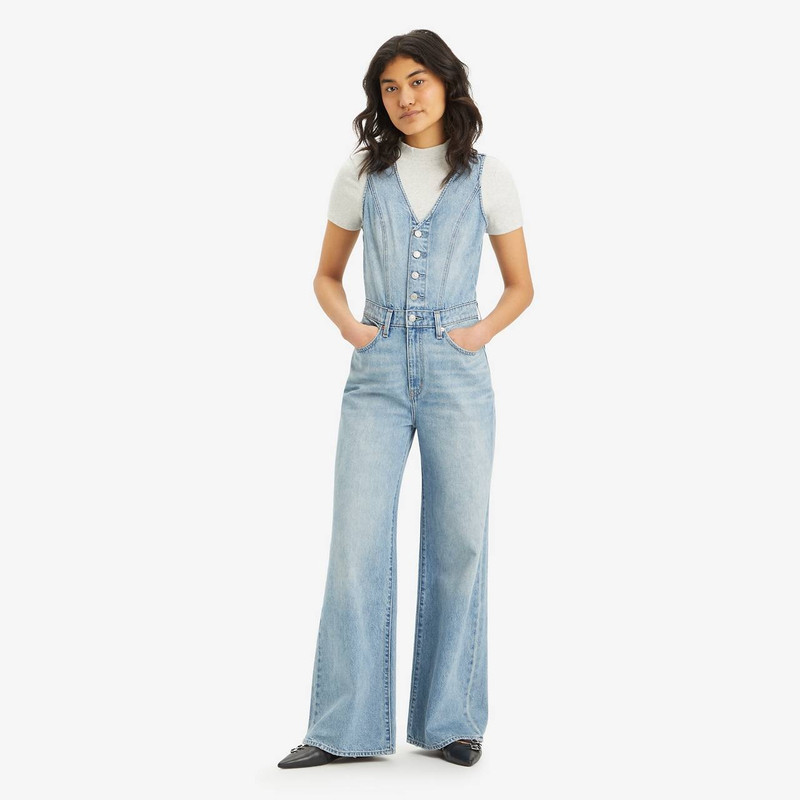 DENIM VEST WIDE LEG JUMPSUIT 2