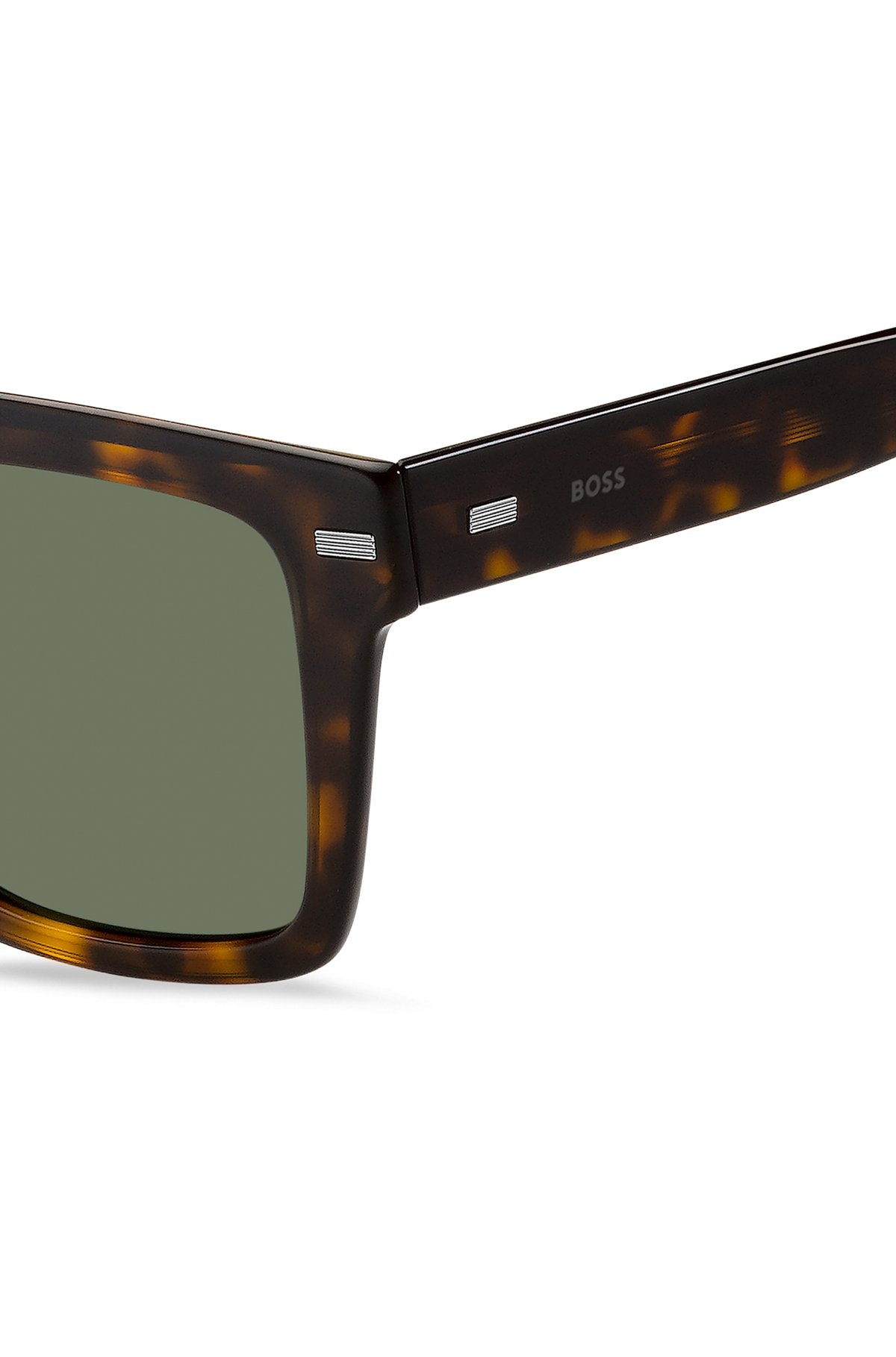 HAVANA BIO-ACETATE SUNGLASSES WITH PATTERNED RIVETS - 3