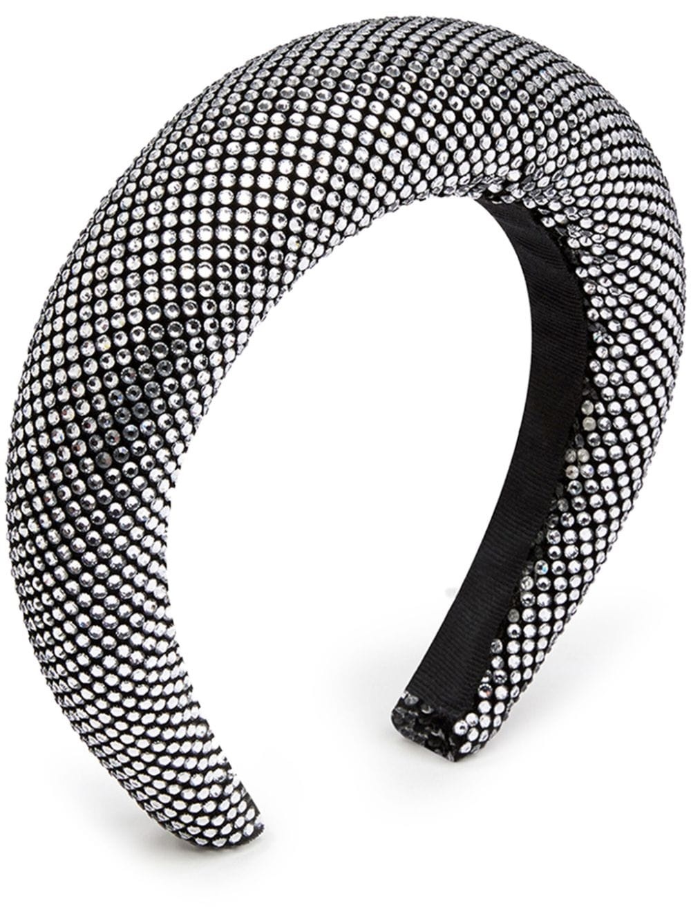 strass-embellished velvet headband - 1