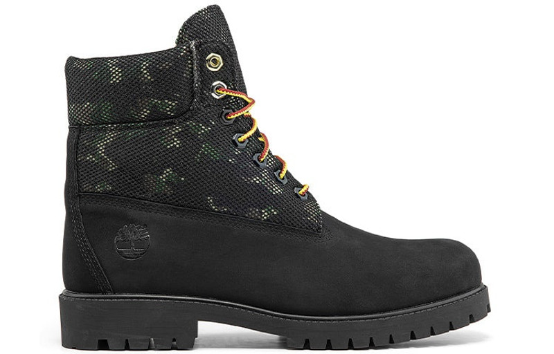 Timberland Heritage 6 Inch Boot 'Black Nubuck with Camo' A2KK9W 2