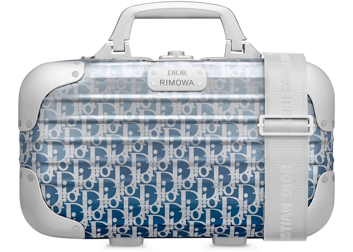 Dior x RIMOWA Carry-On Case Aluminium Dior Oblique Blue Gradient - 1