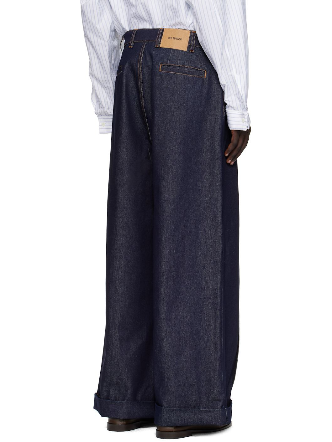 Navy Wide Jeans - 3