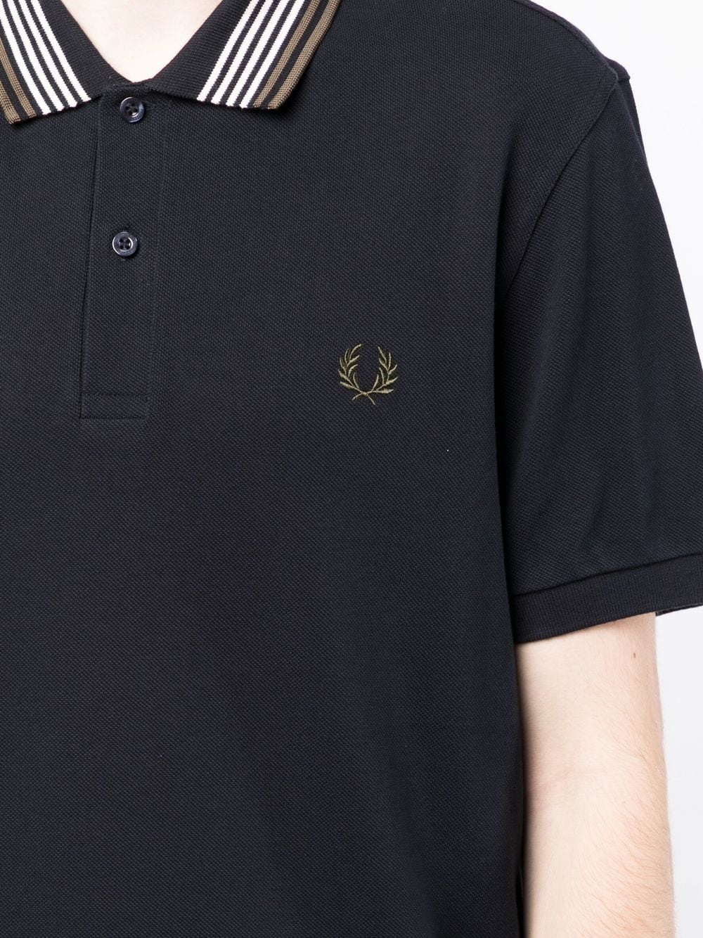 logo-embroidered cotton polo shirt - 5