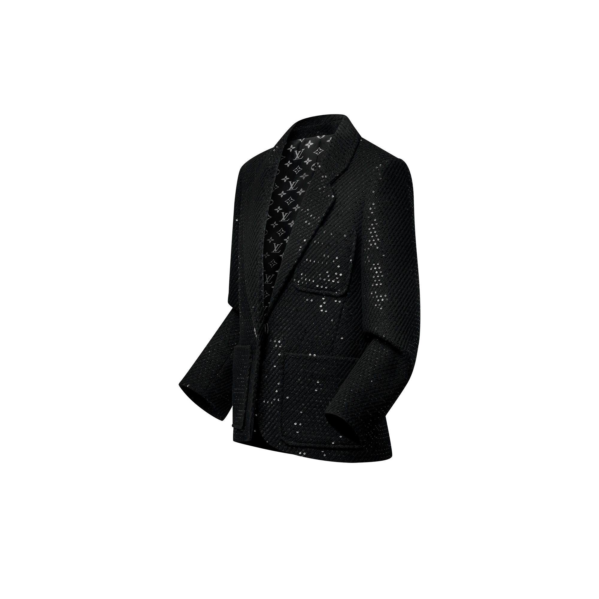 Sequin Tweed Preppy Blazer - 2
