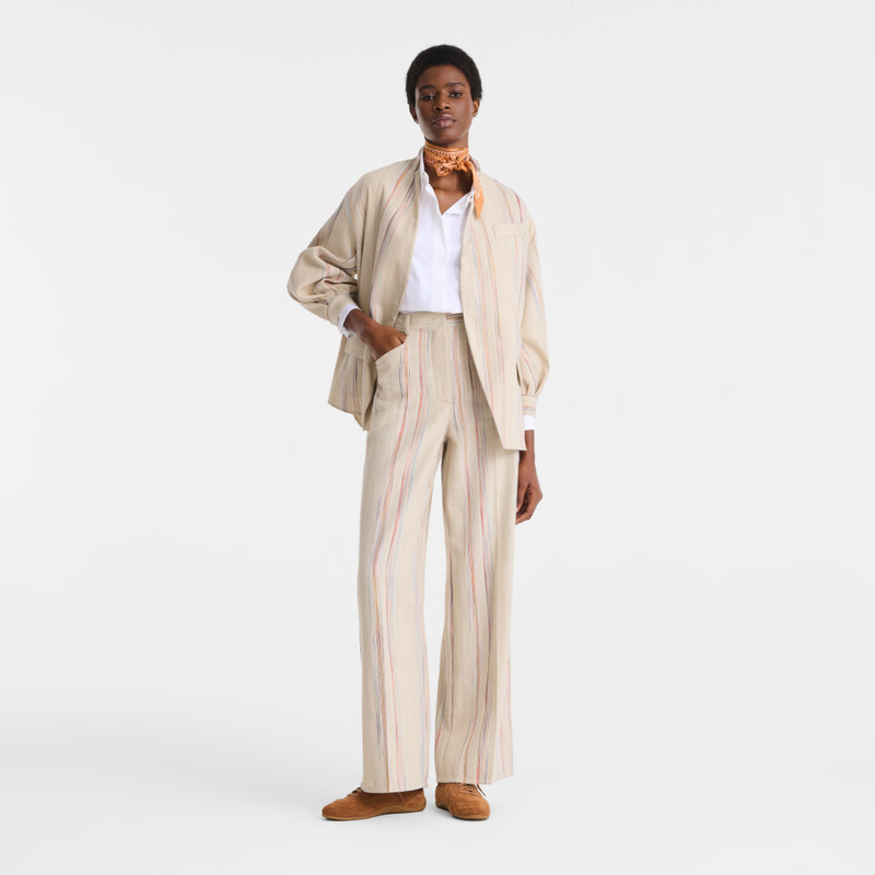 Longchamp Kimono jacket Rainbow - Jacquard striped cotton outlook