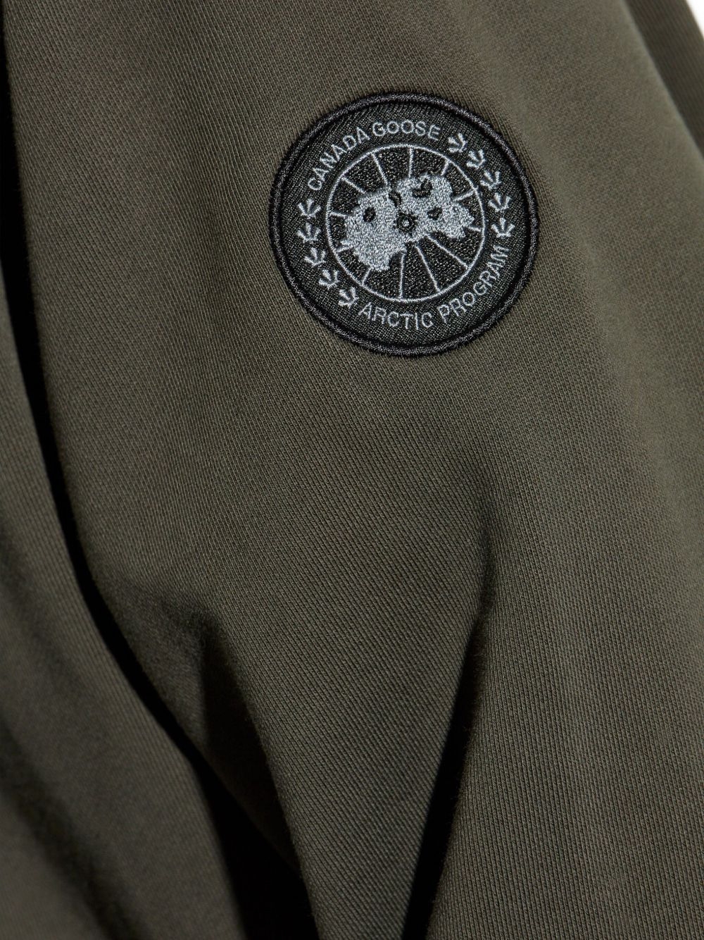 Huron logo-patch zip-up hoodie - 5