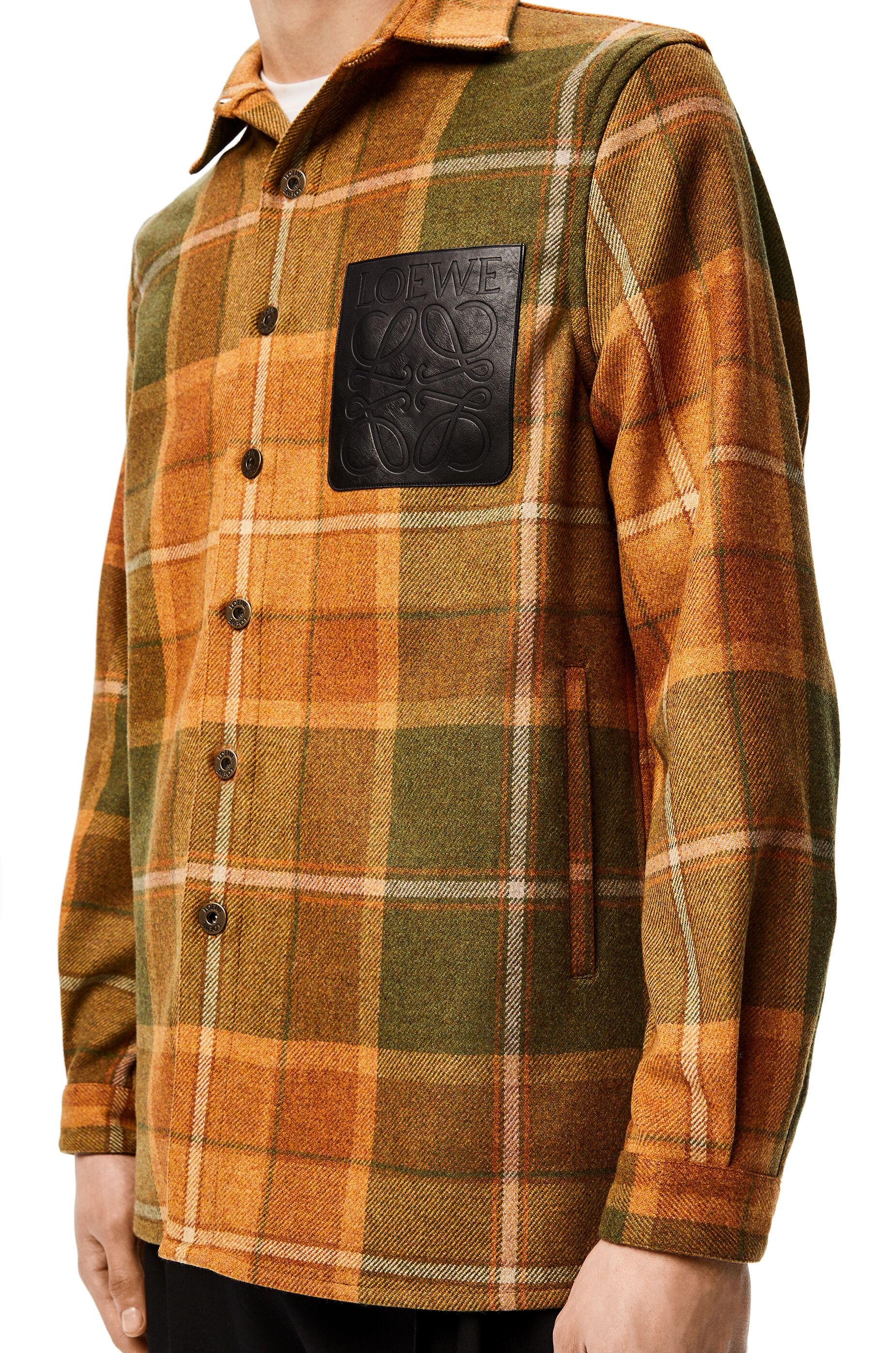 Overshirt in check wool - 5