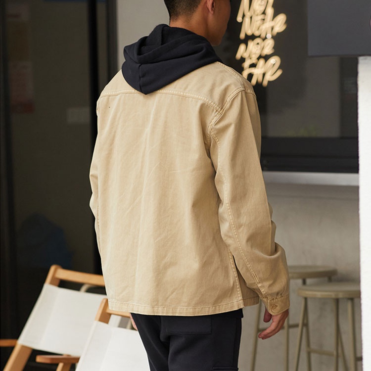 Converse Washed Canvas Full Zip Work Shirt 'Nomad Khaki' 10022303-A01 - 4