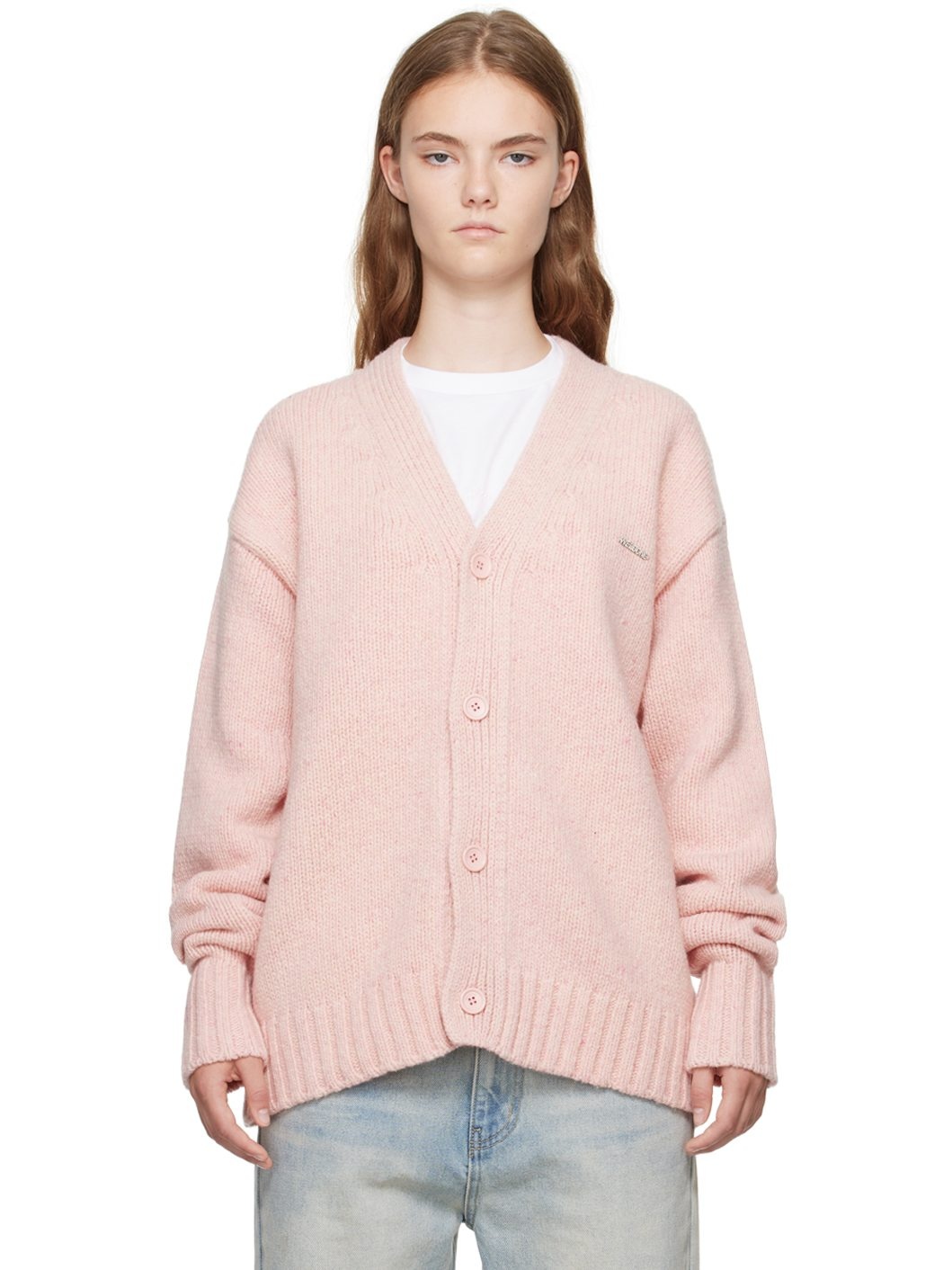 Pink Chunky Cardigan - 1