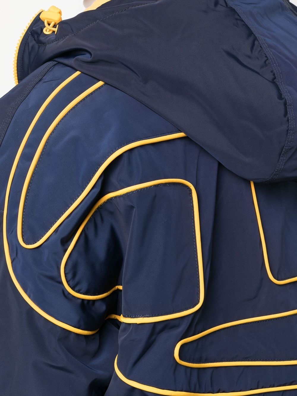 hooded logo-print jacket - 5