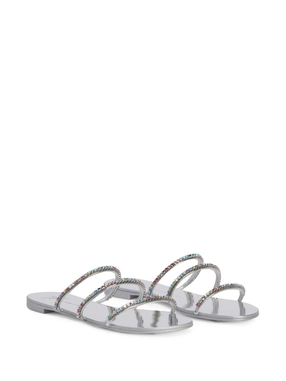 Dark Colorful crystal-embellished slides - 2