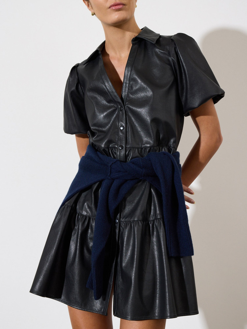 BROCHU WALKER The Havana Vegan Leather Mini Dress outlook