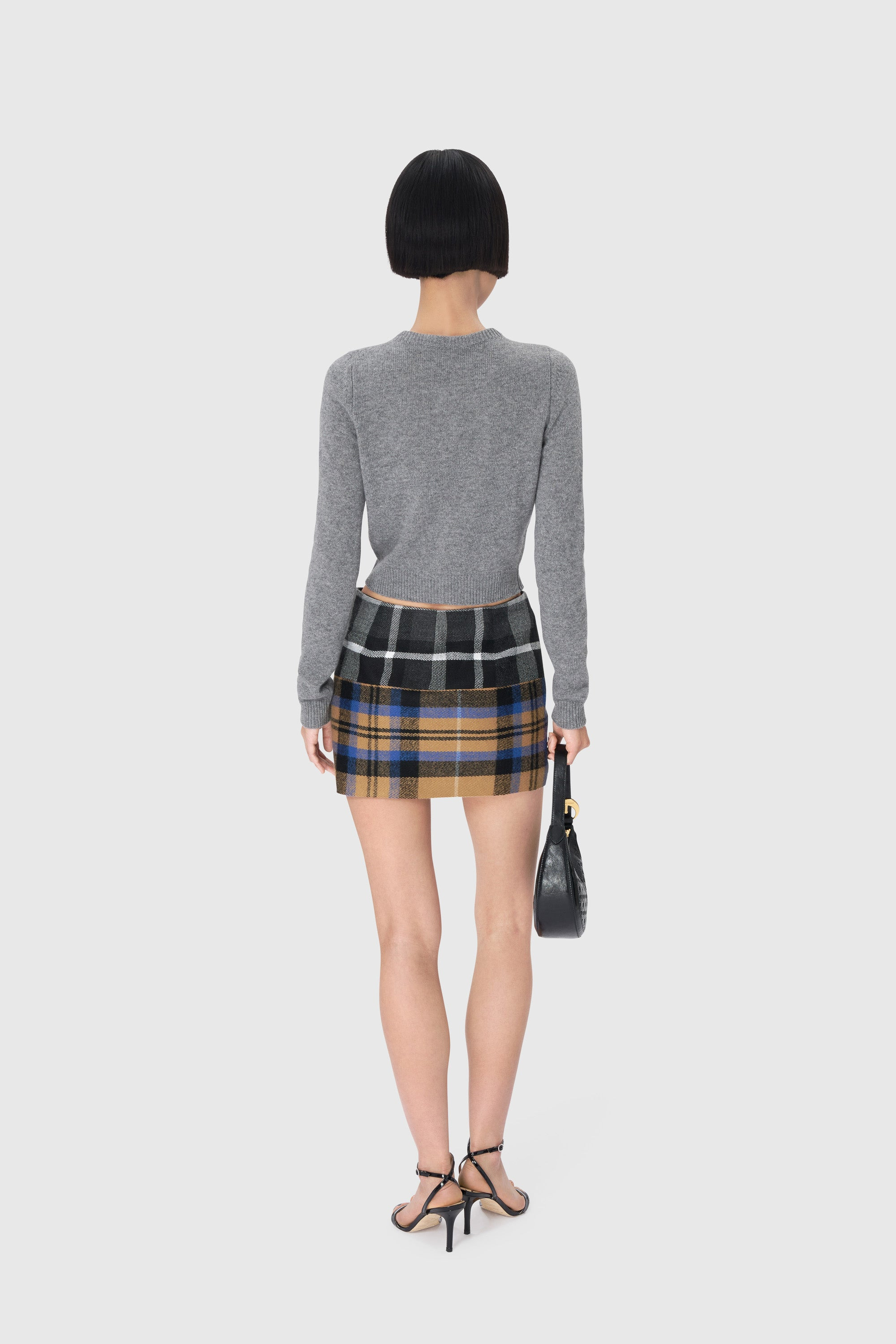 Regenerated Tartan Scarves Mini Skirt - 4