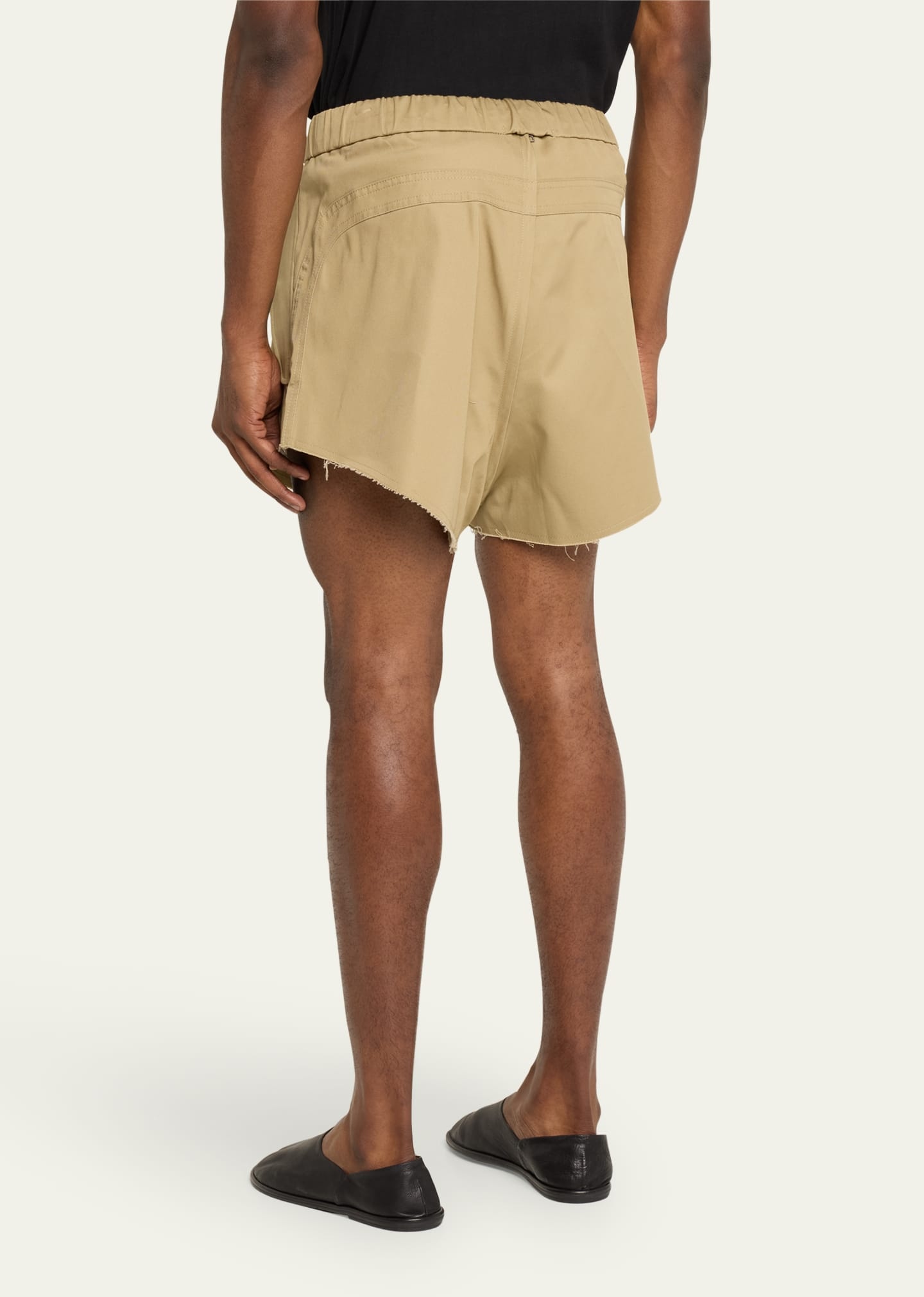 Men's Cropped Twill Back-Zip Shorts - 3