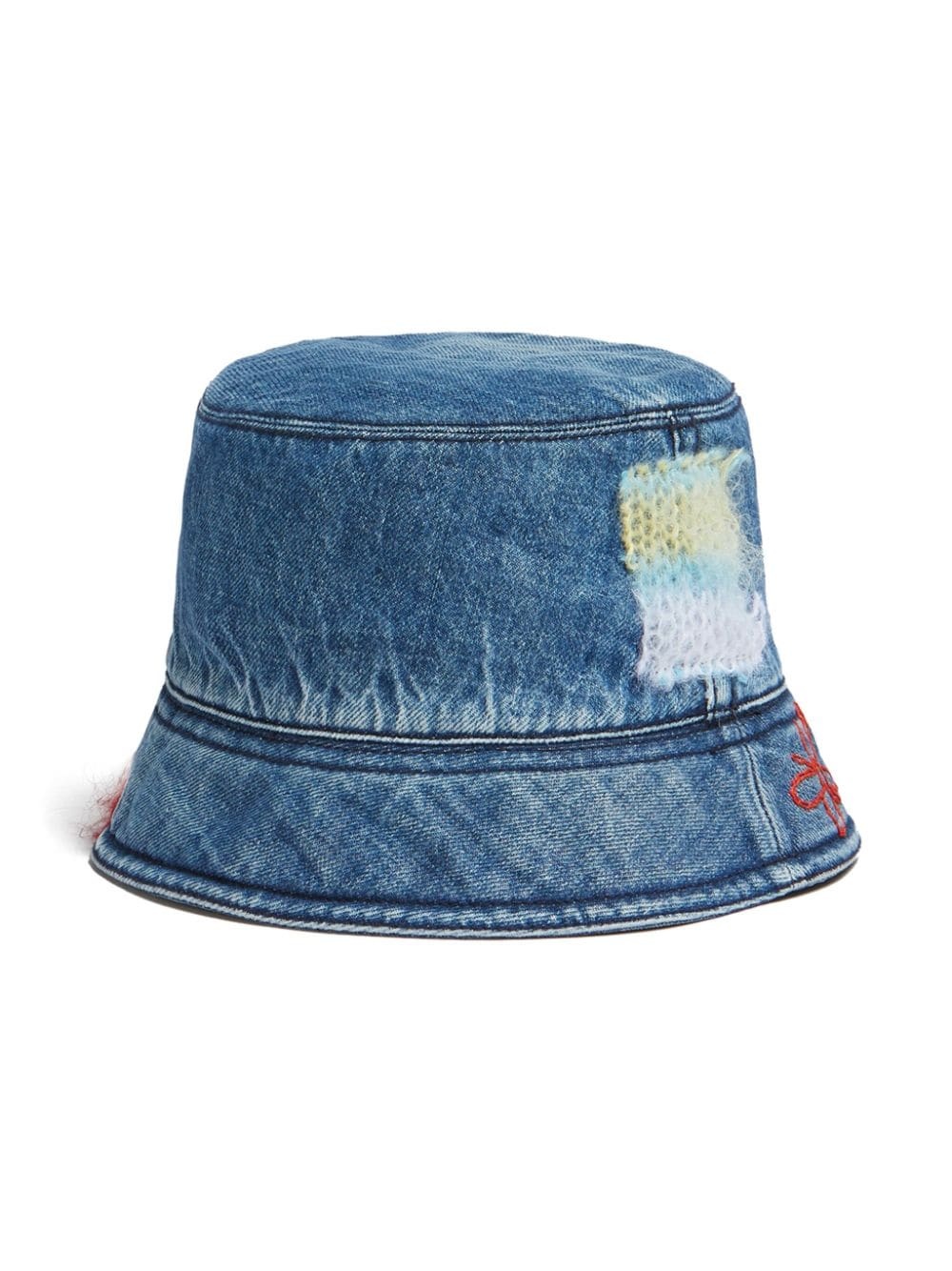 star-embroidered denim bucket hat - 2