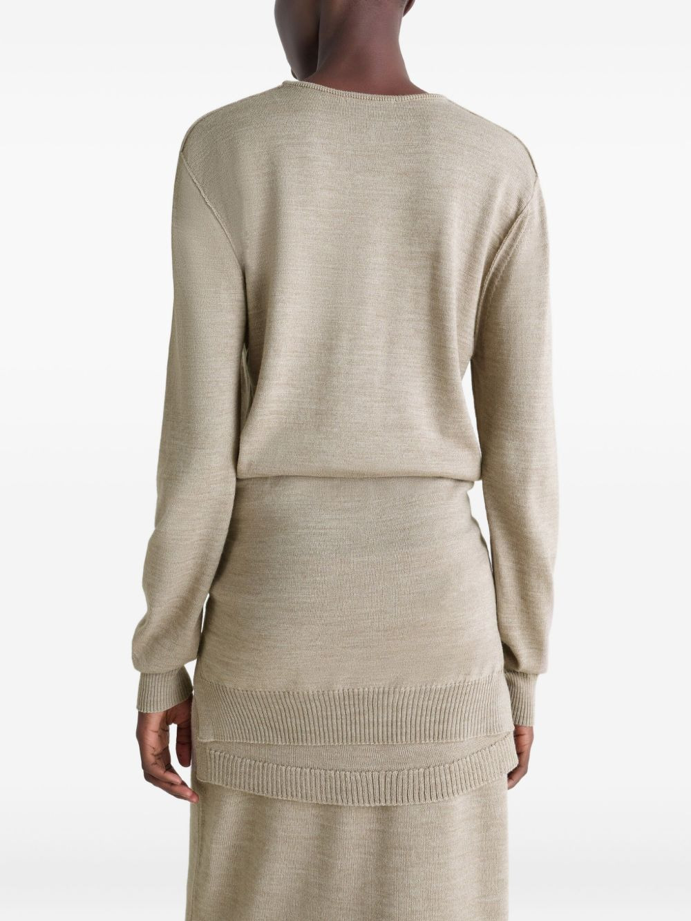 trompe l'oeil wool jumper - 5