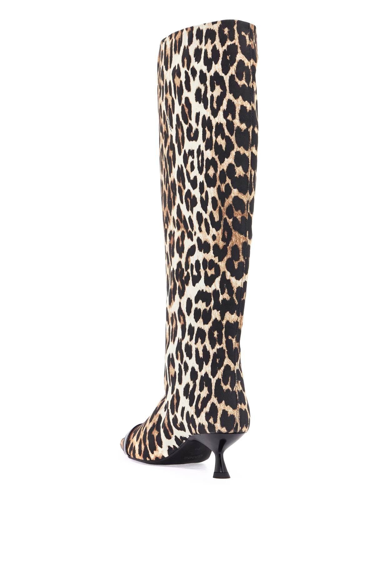 Ganni Animal Print Fabric Boots Women - 3