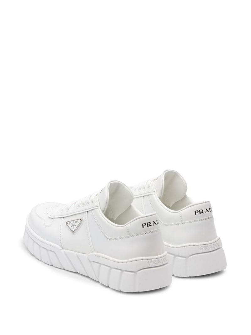 logo-plaque low-top sneakers - 3