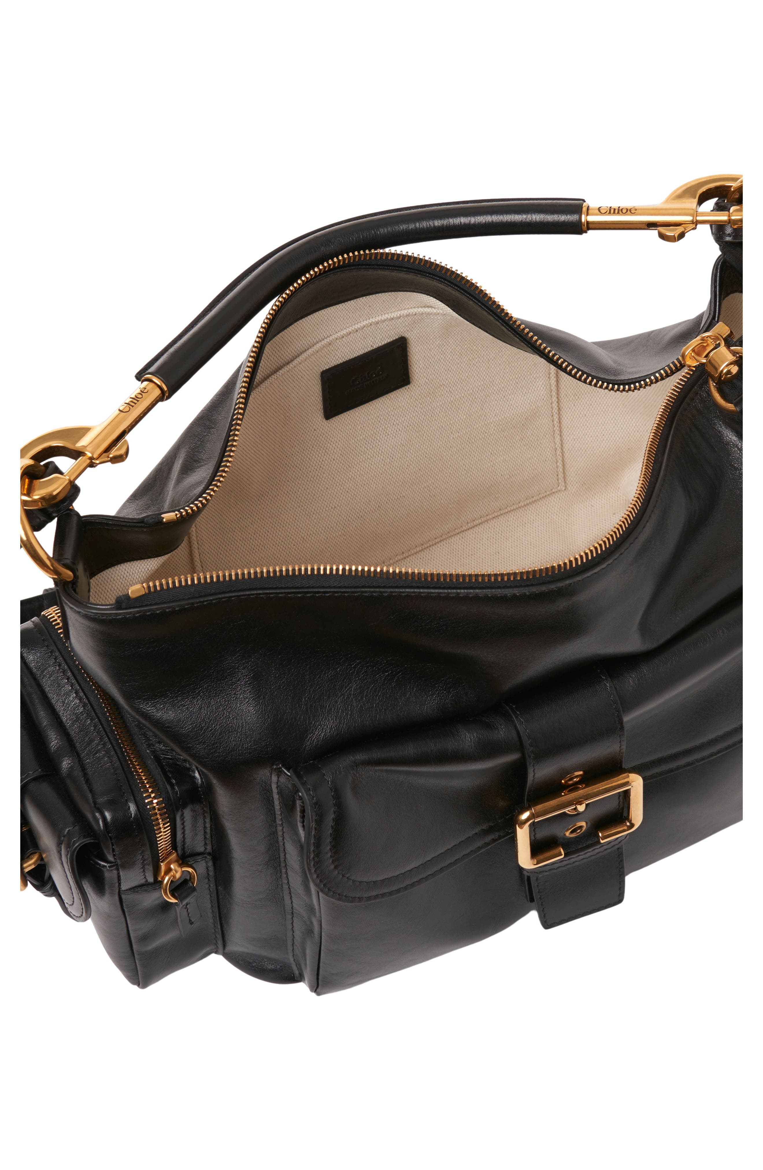 Chloé Camera Leather Top Handle Bag in Black at Nordstrom - 5