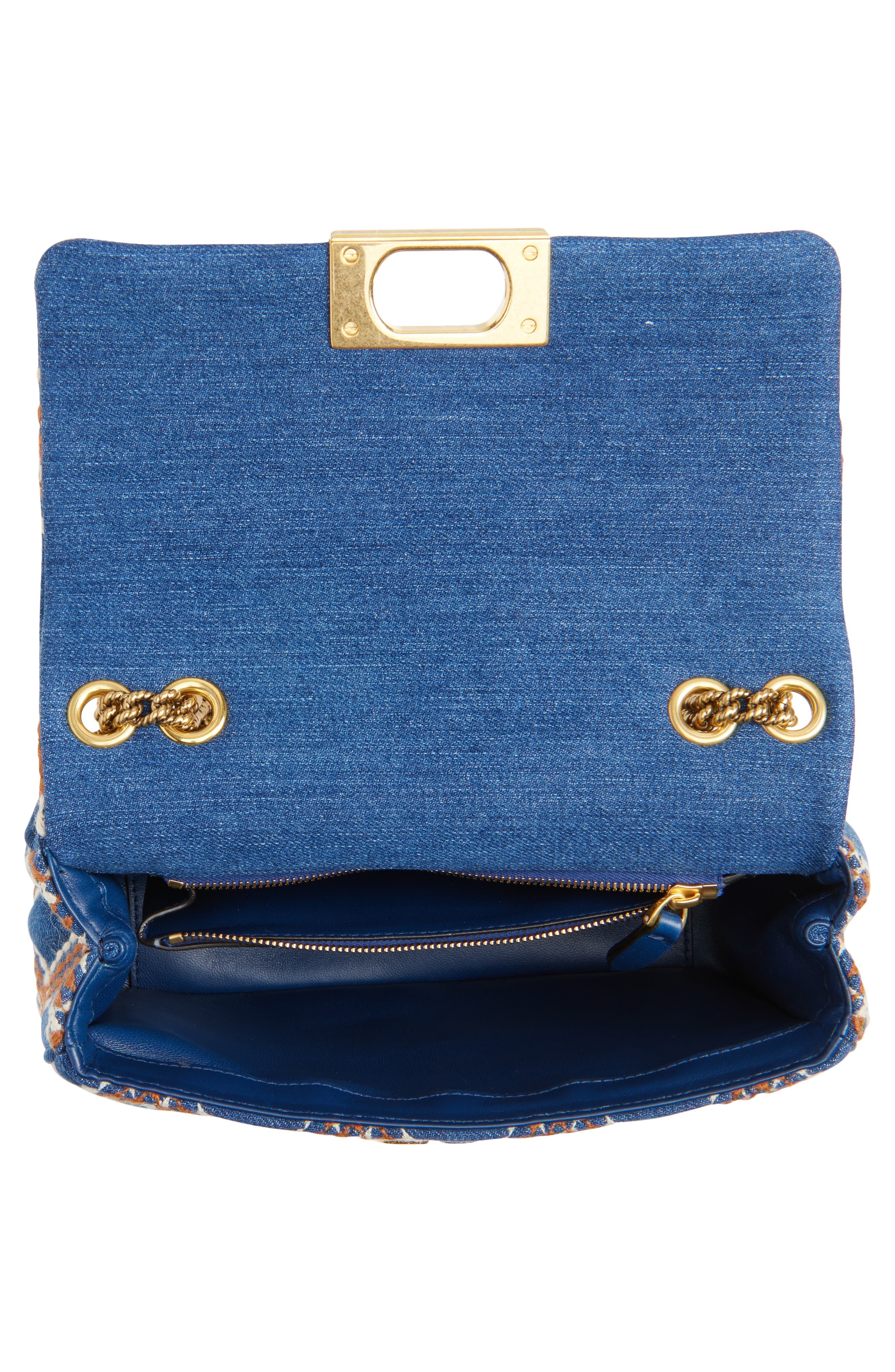 Valentino Garavani Medium Quiltie 67 Quilted Denim Shoulder Bag in Multicolor Denim at Nordstrom - 5