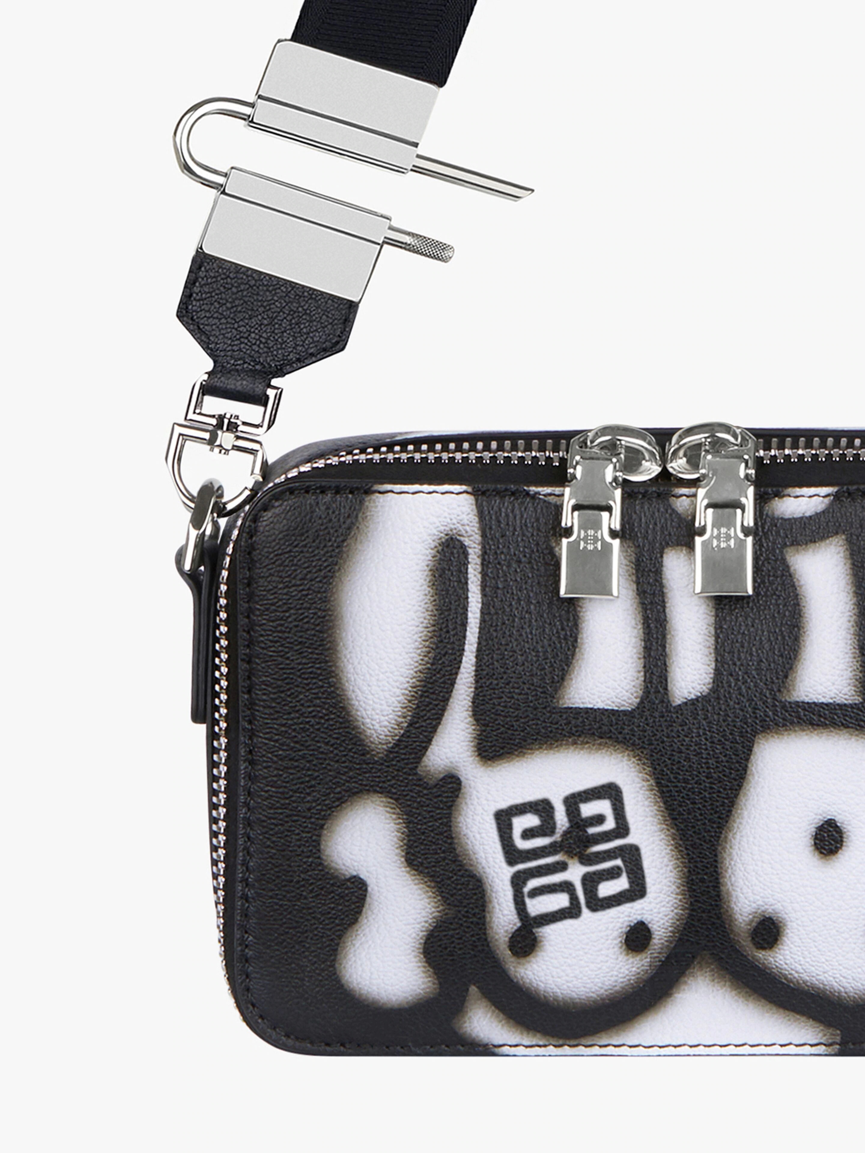 ANTIGONA U CAMERA BAG IN LEATHER WITH TAG EFFECT DOG PRINT - 6