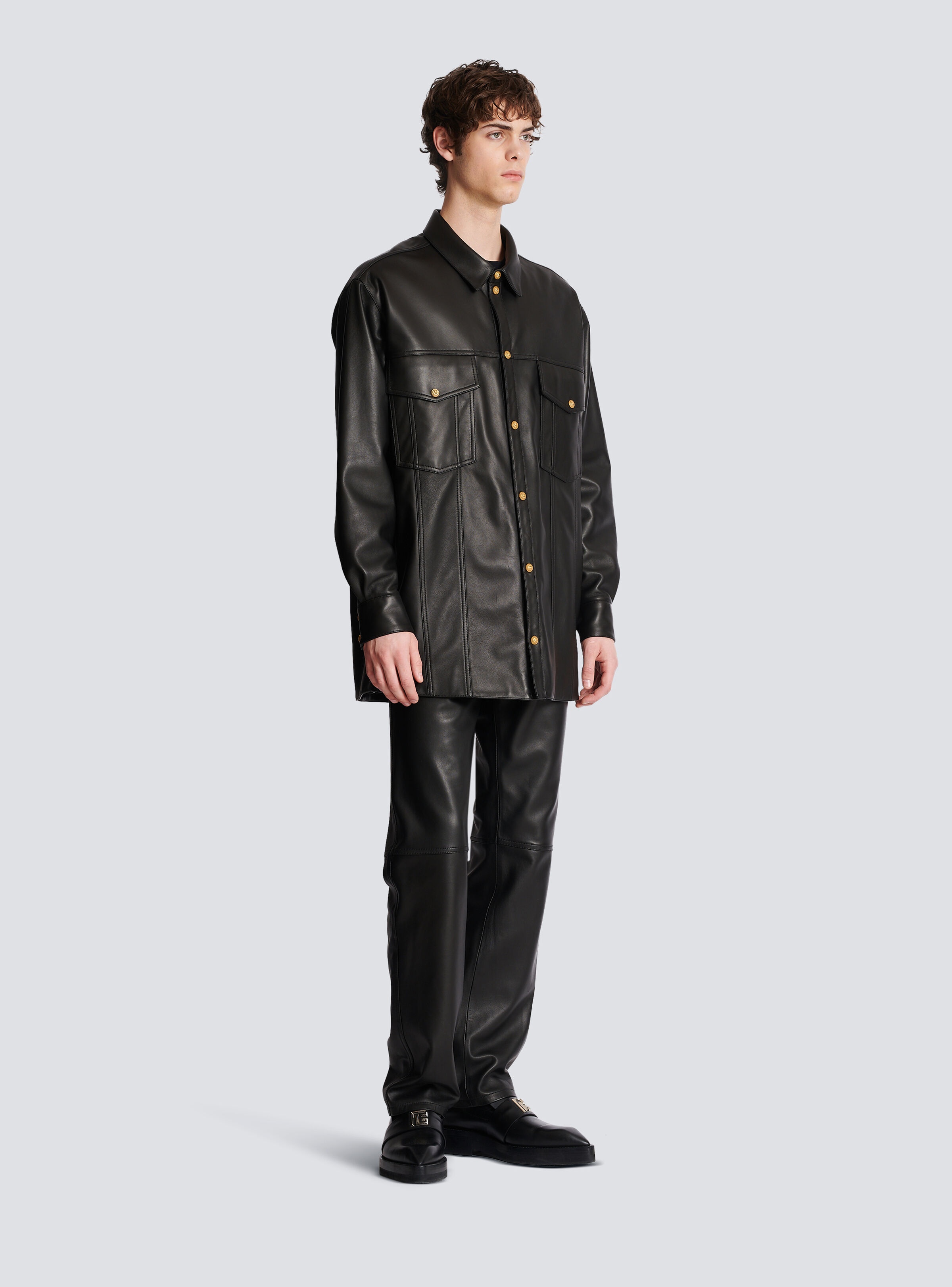 Leather overshirt - 3