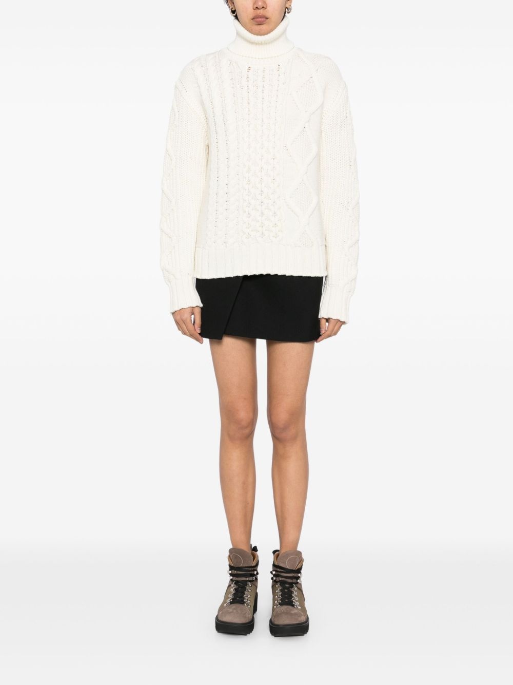 wool turtleneck jumper - 2