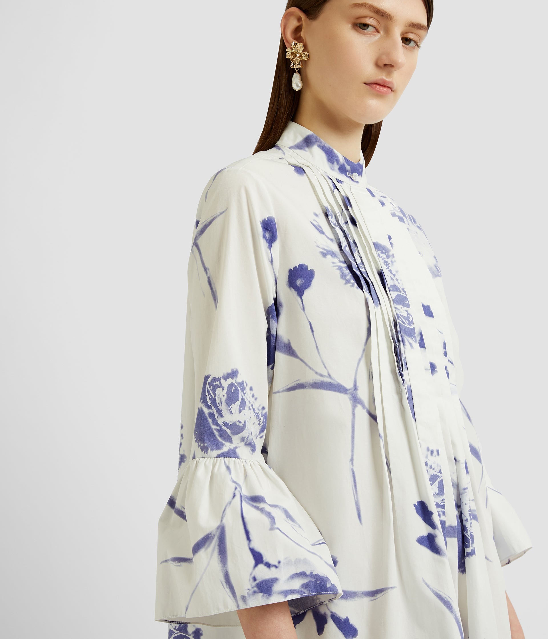 3/4 SLEEVE MINI DRESS WITH TIER HEM - 5