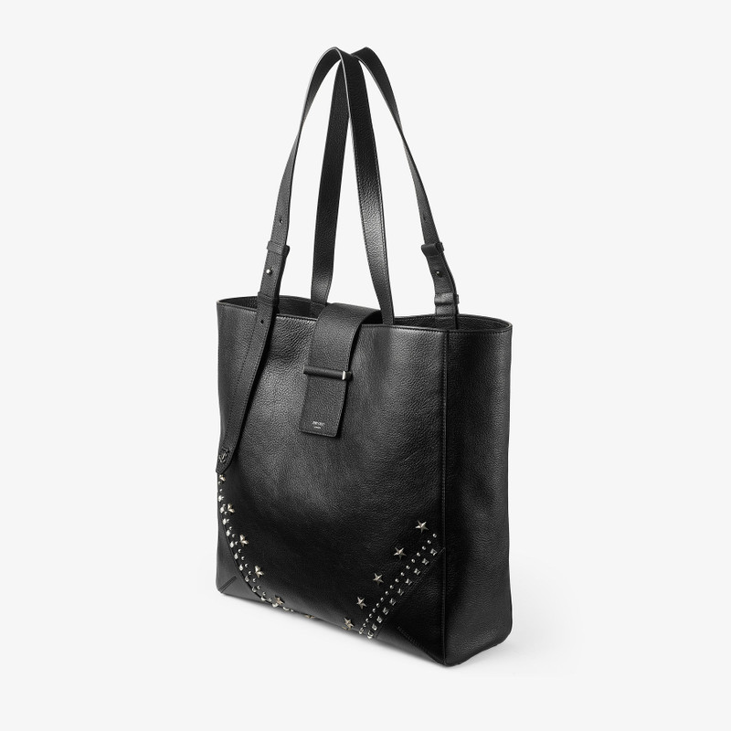 JIMMY CHOO Bar Vertical Tote Medium
Black Soft Grained Calf Skin Tote Bag with Textured Stars outlook