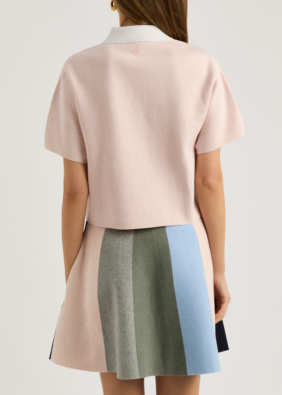 JW Anderson Cropped Cotton-blend Polo Shirt - 3