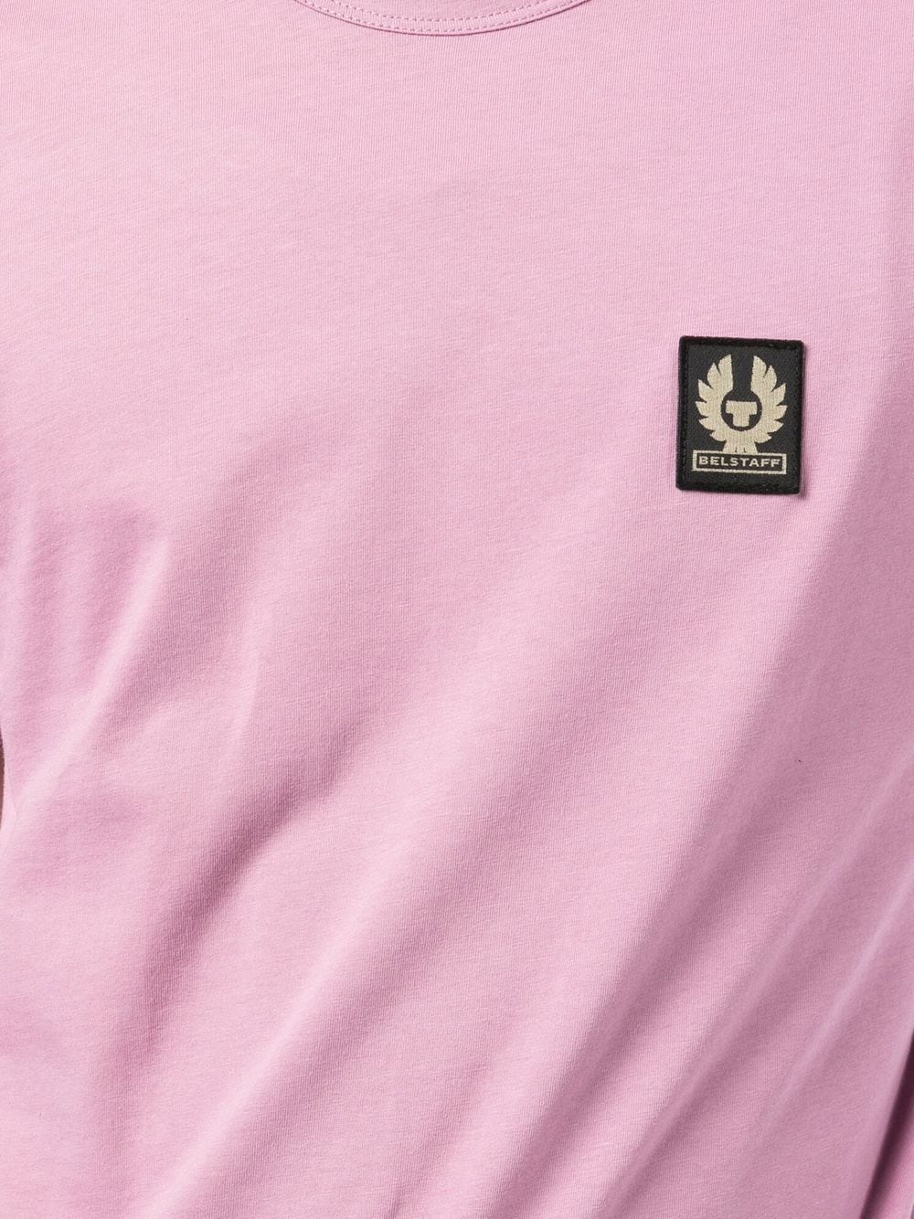 logo-patch cotton T-shirt - 5