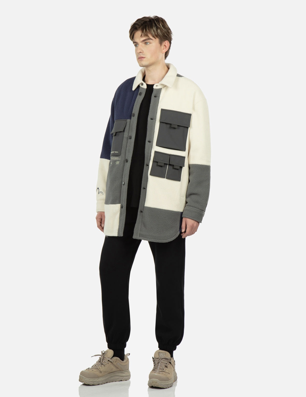 Colorblock Fleece Shirt Jacket - 3