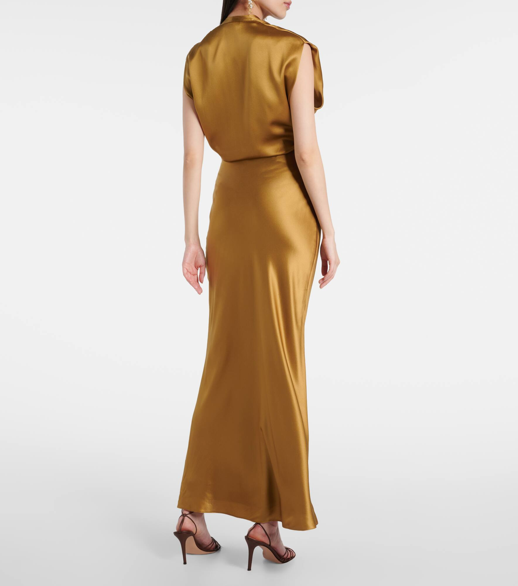 Silk charmeuse maxi skirt - 3