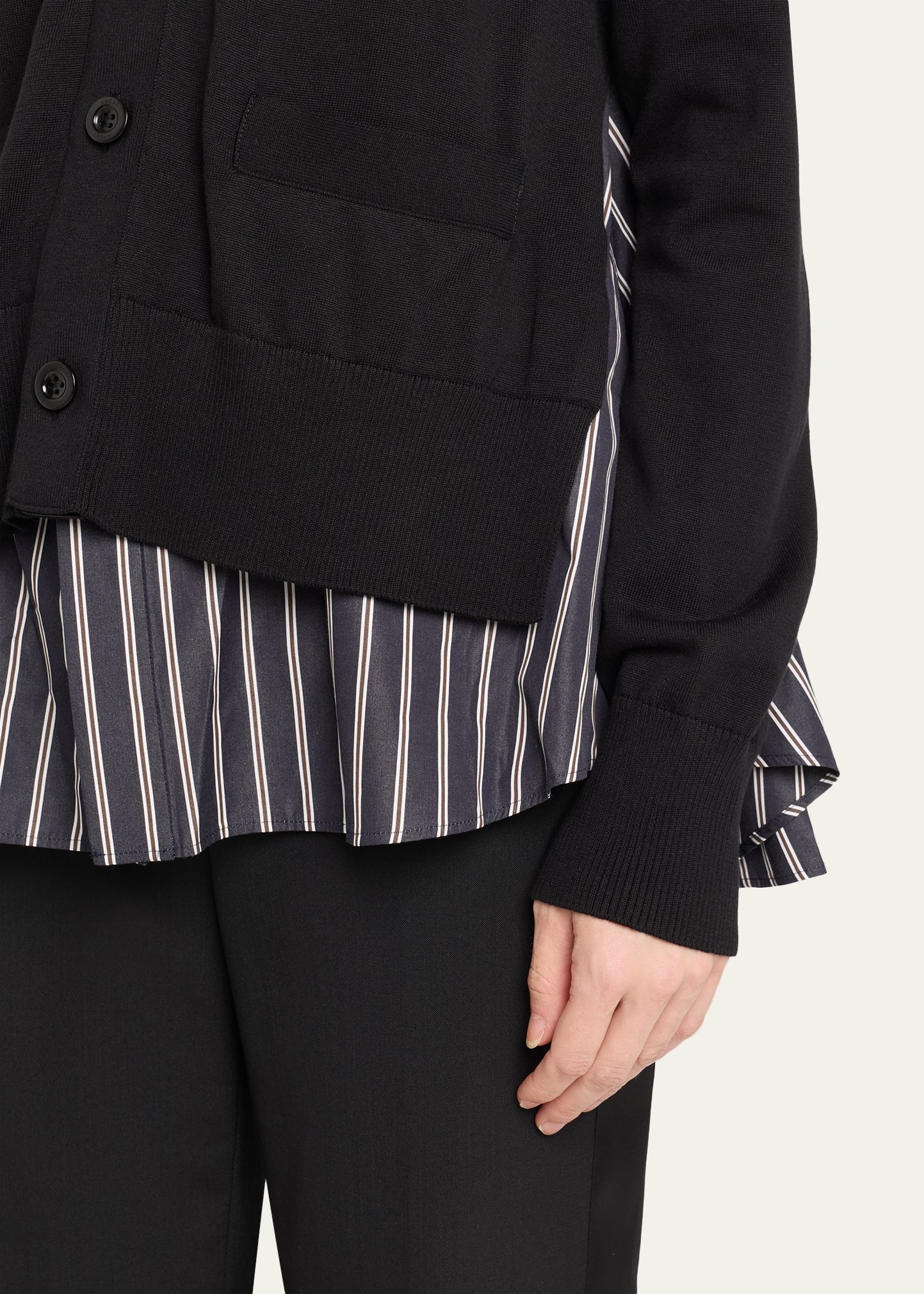 Mixed-Media Cardigan - 5