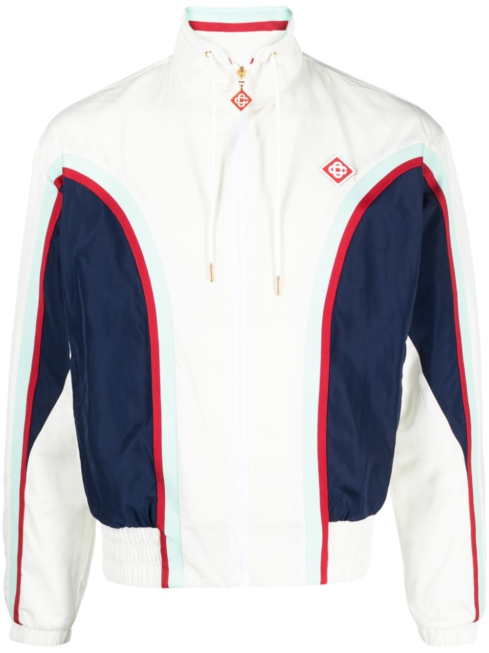 panelled zip-up track jacket - 1