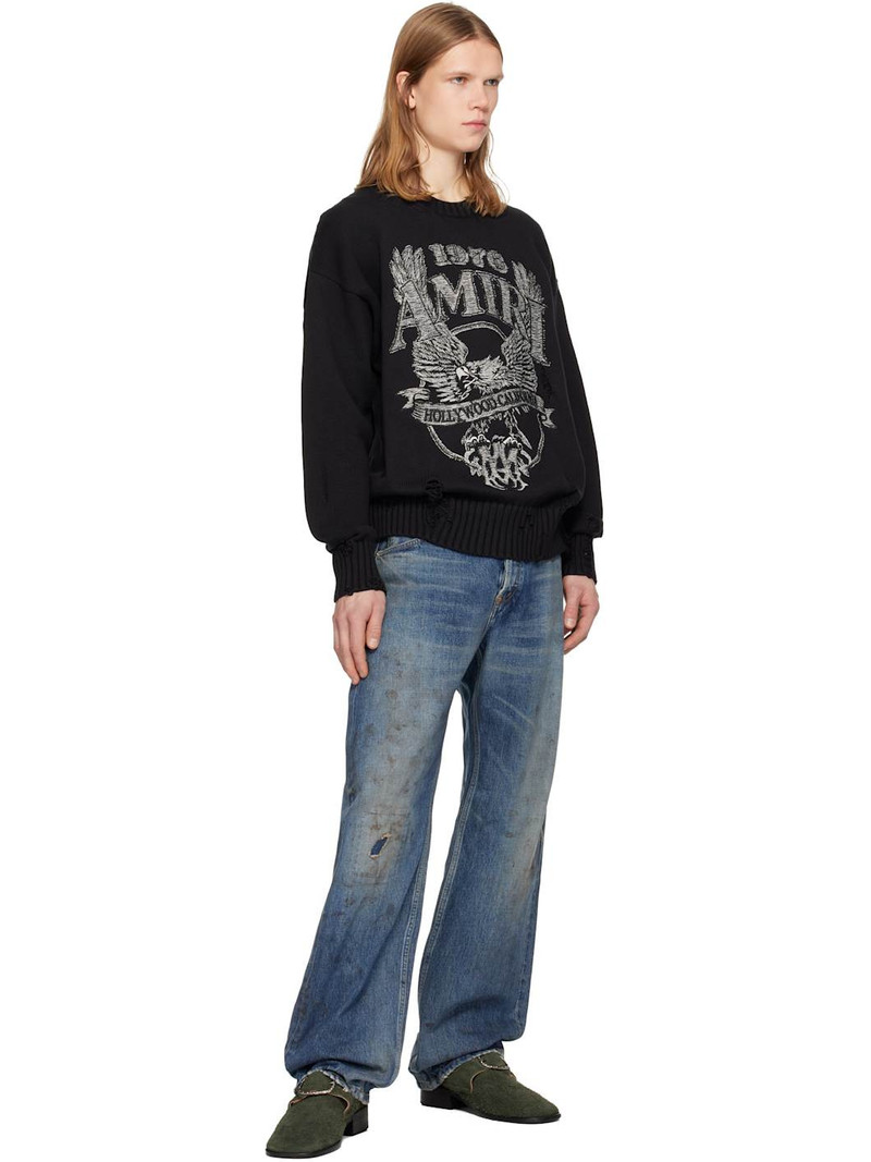 AMIRI Black AMIRI Eagle Sweater outlook